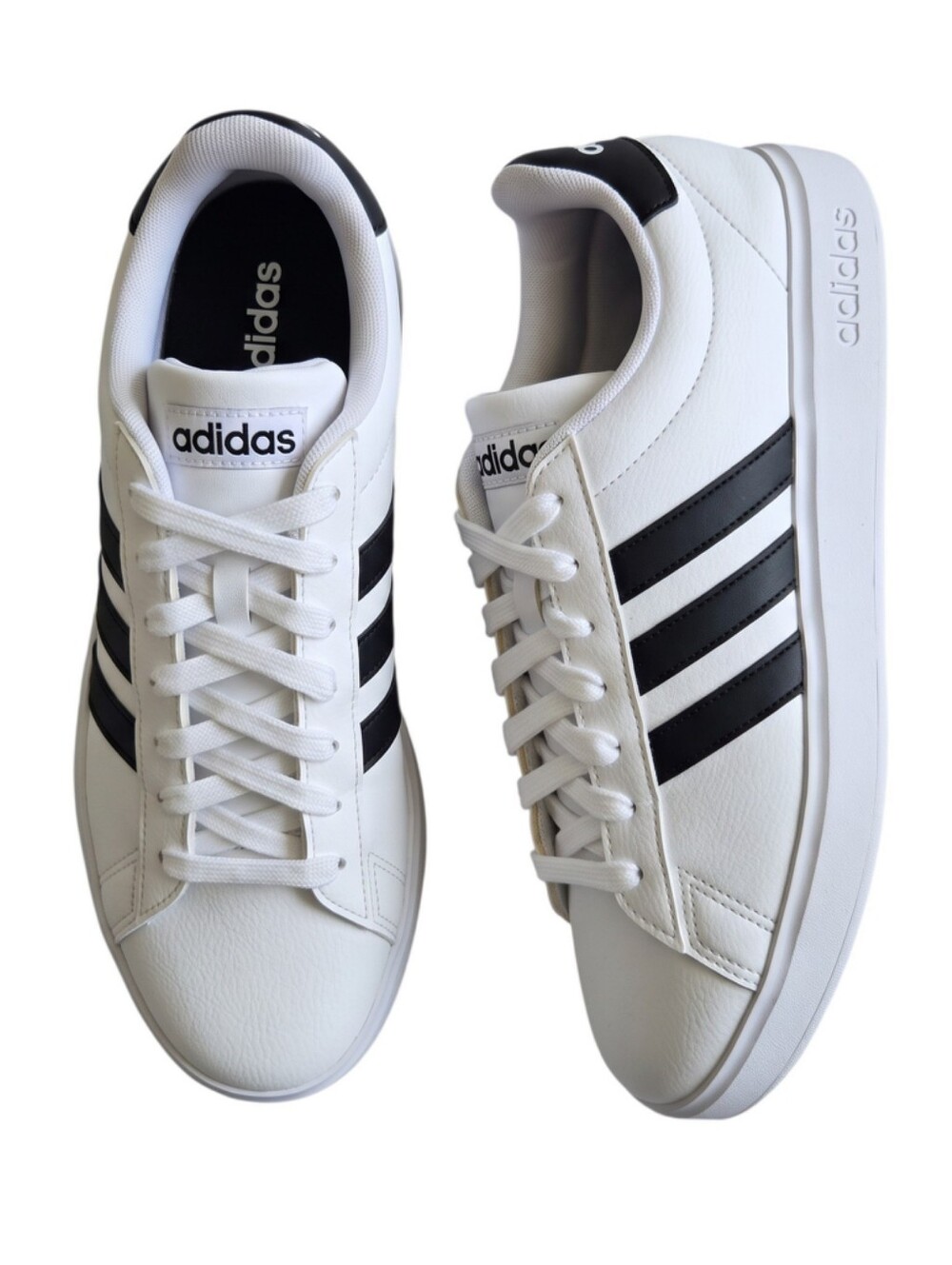 adidas Grand Court 2.0 White Black Men’s Size 9.5 Sneakers Shoes GW9195 9UK